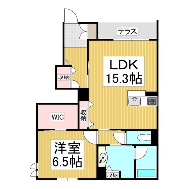 エターナルII(1LDK/1階)の間取り写真