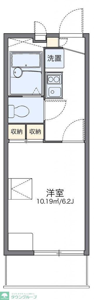 レオパレス恋の坂(1K/2階)の間取り写真