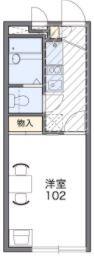 レオパレス逗子TWIN-α(1K/1階)の間取り写真