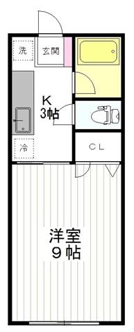 ハイムレンボー(1K/1階)の間取り写真
