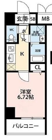 SKY HIMEJI(1K/10階)の間取り写真