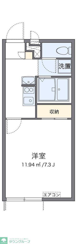レオパレスU&I(1K/1階)の間取り写真