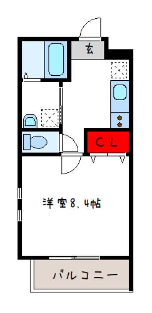 フジパレス喜連西ノース(1K/2階)の間取り写真