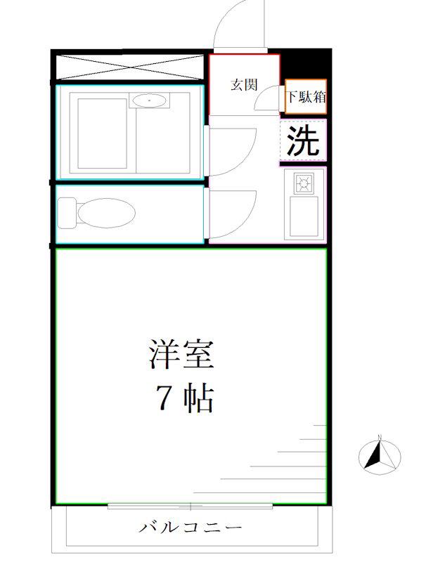 TODAY TOO(1K/1階)の間取り写真