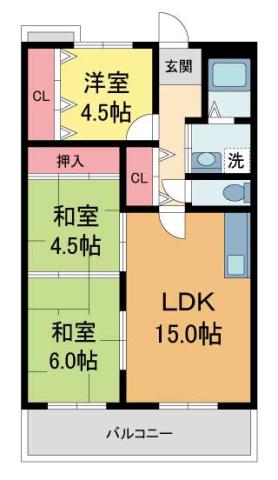 グラネックス宝樹園(3LDK/3階)の間取り写真