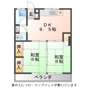 大誠第2ビル(2DK/1階)の間取り写真