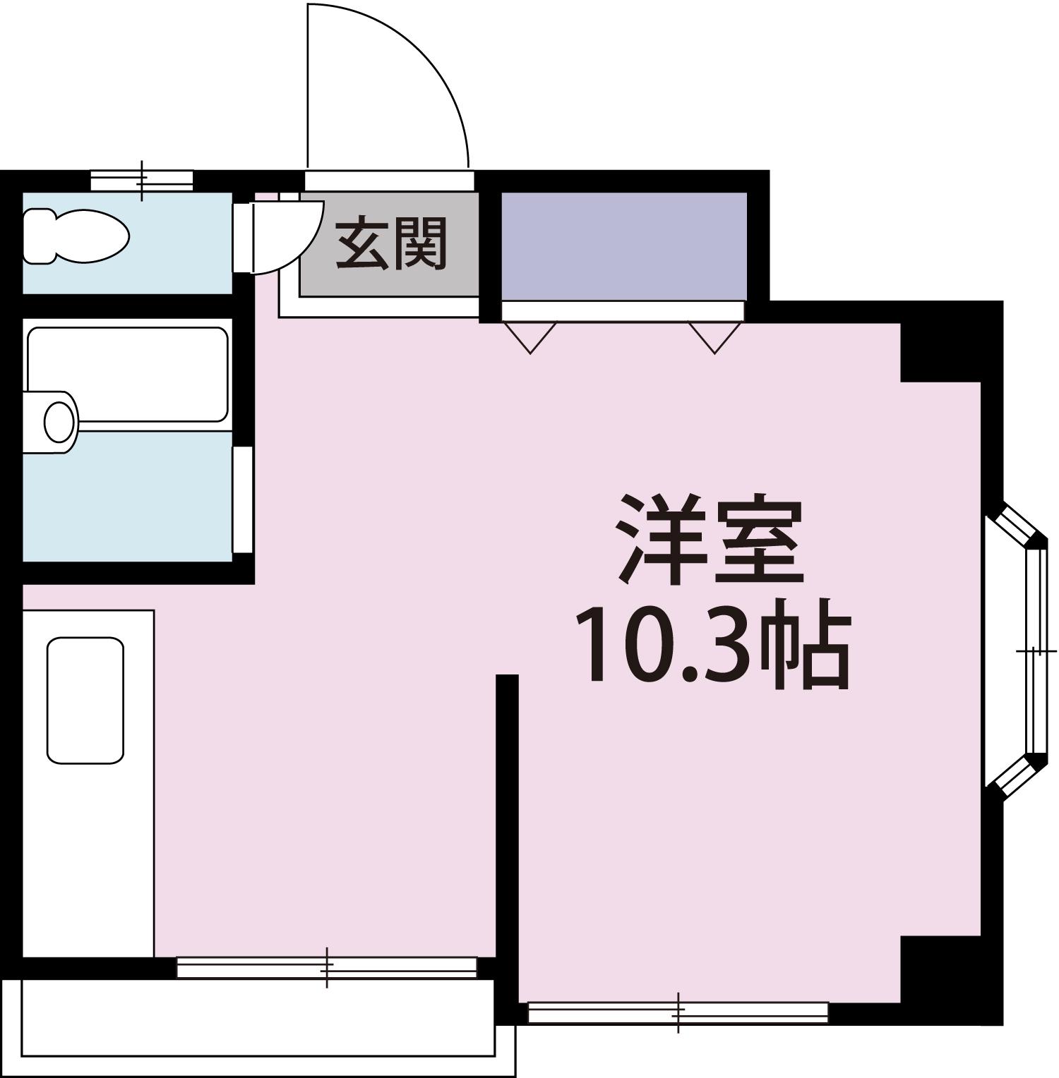坂元コーポ(ワンルーム/5階)の間取り写真