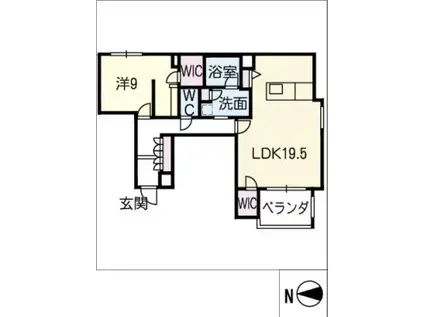 フォレスト覚王山通(1LDK/3階)の間取り写真