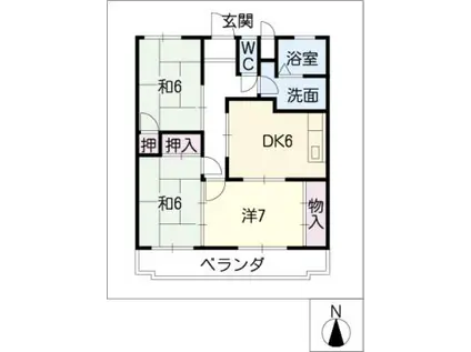 エステート上松(3DK/4階)の間取り写真
