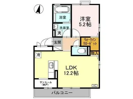 ユニ ステイ壱番館(1LDK/3階)の間取り写真