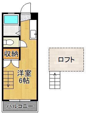 カーサマローン(ワンルーム/2階)の間取り写真
