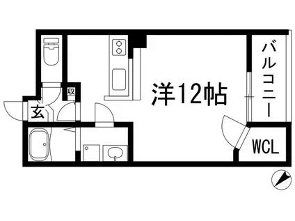 レオネクストAKURA6(1K/2階)の間取り写真