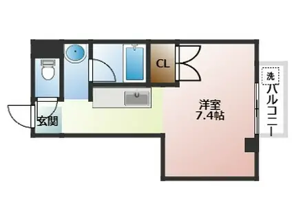 NASU25(ワンルーム/2階)の間取り写真