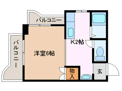ふじよしマンション(1K/4階)の間取り写真