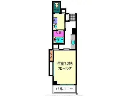 マンション・コイム5(1K/6階)の間取り写真