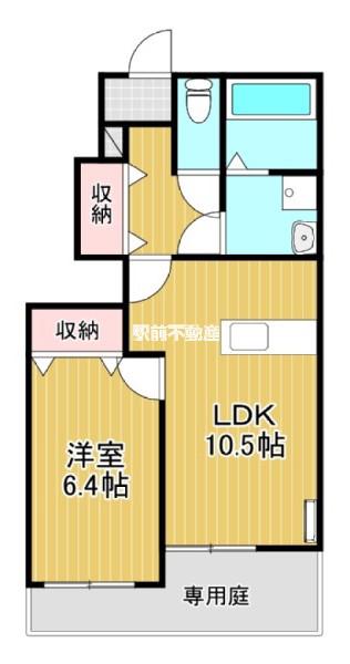 サニーヒルズ(1LDK/1階)の間取り写真