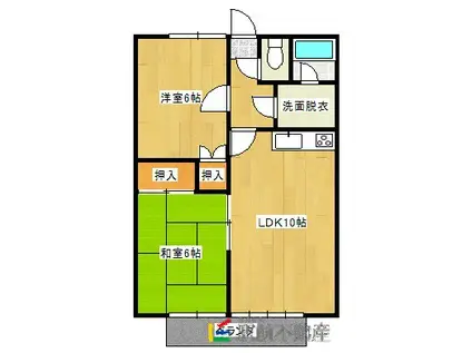 アーバンコーポマリ(2LDK/1階)の間取り写真