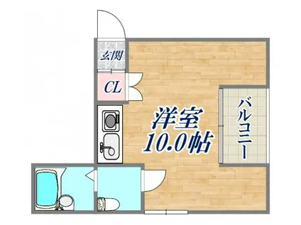 エール21(ワンルーム/2階)の間取り写真