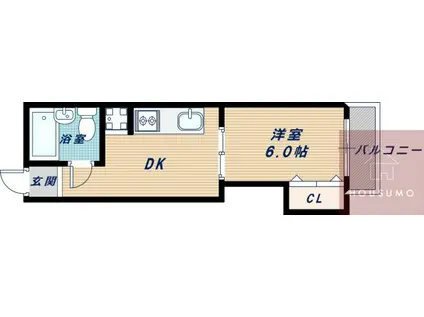レクシア西中島3(1DK/5階)の間取り写真