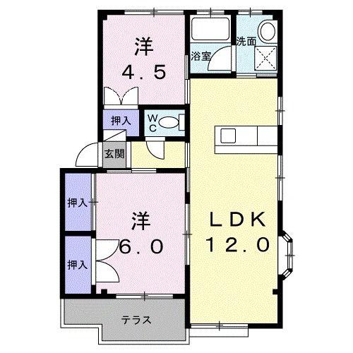 URARAIII(2LDK/1階)の間取り写真