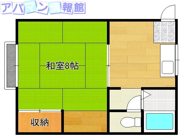 ハイツ松波(1K/2階)の間取り写真