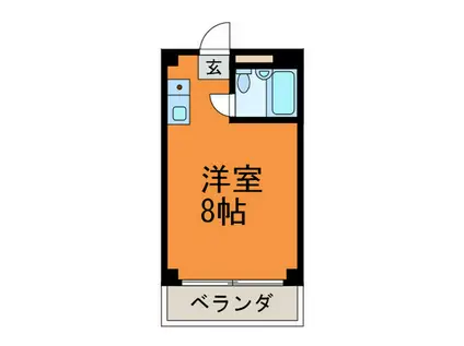 ハイム吉田(ワンルーム/2階)の間取り写真