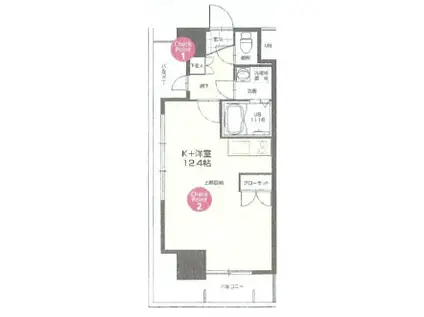 NO72 HARBOR イースト TOWER(ワンルーム/6階)の間取り写真