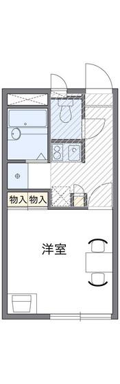 レオパレスアスティ 新田(1K/1階)の間取り写真