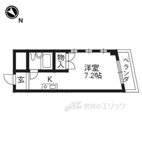 トータルエステートビル(ワンルーム/4階)の間取り写真