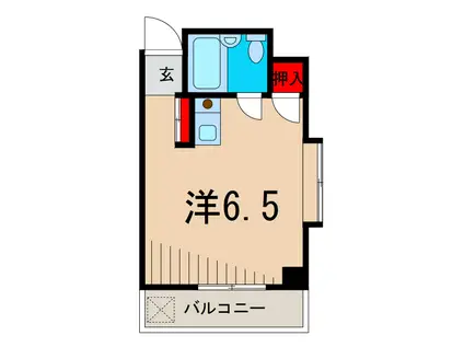 ホワイトシティ(ワンルーム/2階)の間取り写真