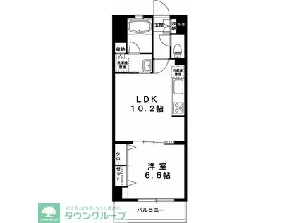 グランデュールIII江ノ島(1LDK/4階)の間取り写真