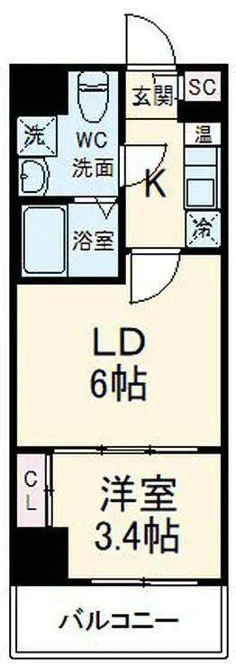 アクシーズタワー浦和岸町III 9階階 間取り