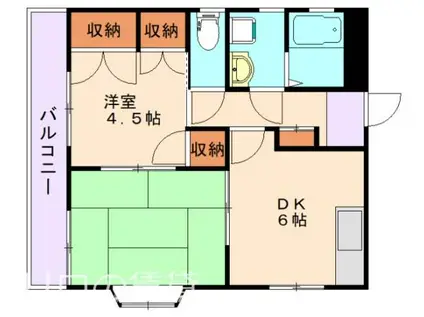 TM菰田(2DK/2階)の間取り写真