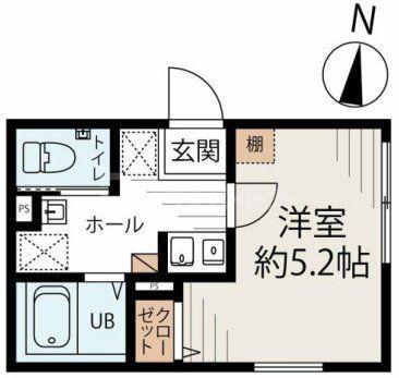 GARDENCOURTさくら通(1K/4階)の間取り写真