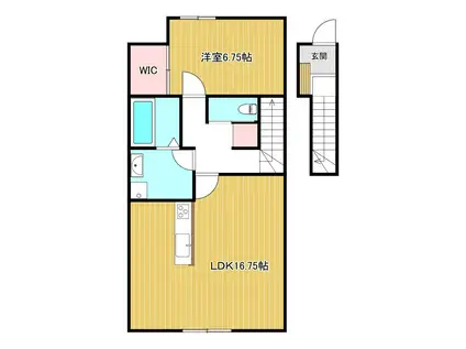 ル・プランタン(1LDK/2階)の間取り写真