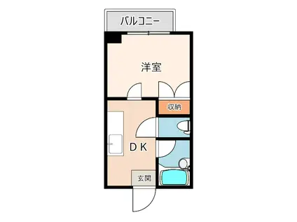 イーストビレッジ(1DK/6階)の間取り写真