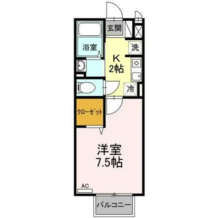 ディアコート城山 1階階 間取り
