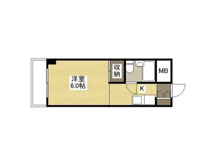 東福山駅前ビル(1K/7階)の間取り写真