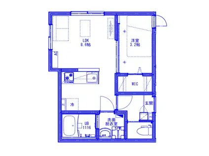 KEIAI RESIDENCE 上尾II(1LDK/1階)の間取り写真