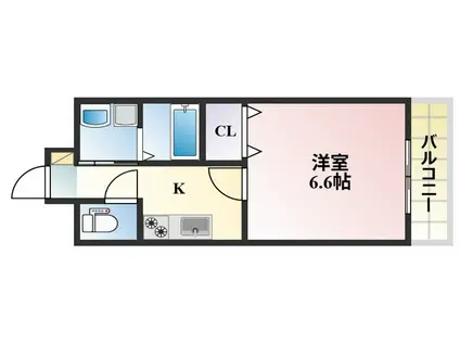 MDIミルファルコ下曽根駅前(1K/3階)の間取り写真