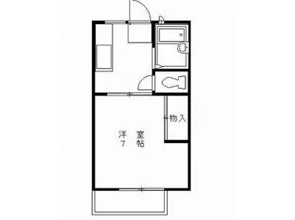 アルグレイ II(1DK/1階)の間取り写真