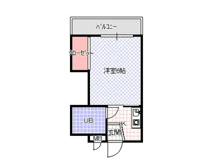 田中ハイツ(1K/2階)の間取り写真