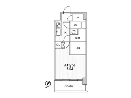 JMF RESIDENCE 町田(1K/4階)の間取り写真