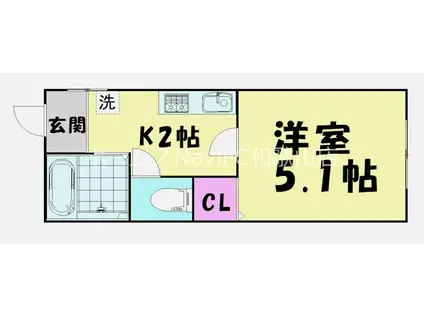 TJ初島(1K/1階)の間取り写真