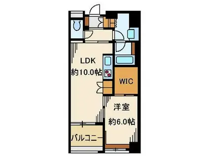 レジディア日本橋浜町(1LDK/4階)の間取り写真