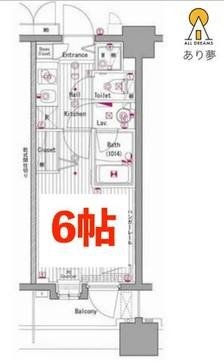 グランド・ガーラ横濱元町 3階階 間取り