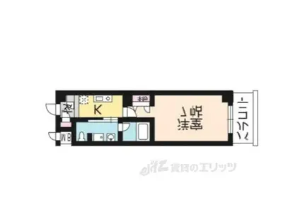 ヴィヴィ・紫野(1K/3階)の間取り写真