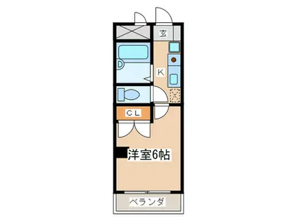 レユシール(1K/1階)の間取り写真
