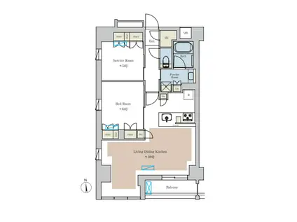 BRILLIA IST 池尻大橋 ブリリアイスト池尻大橋(2LDK/6階)の間取り写真