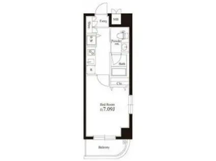 アセンション アイディ 浅草(1K/3階)の間取り写真